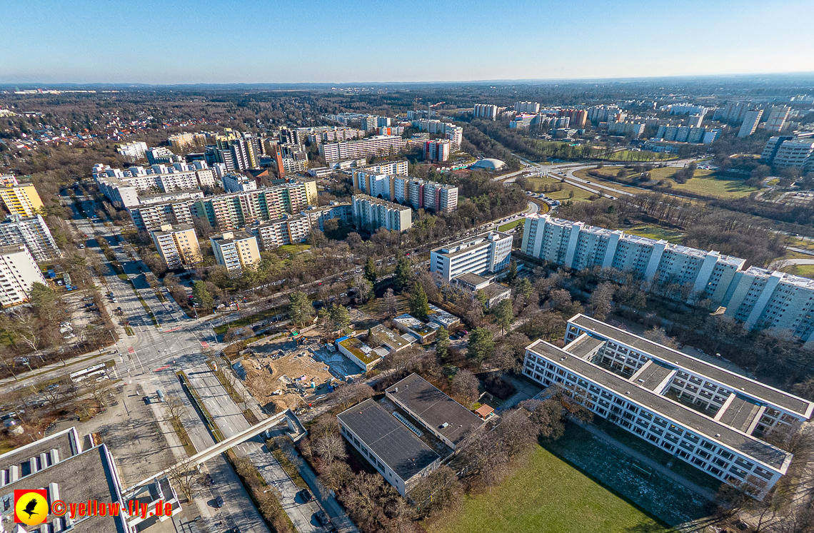 07.02.2023 - Luftbilder vom Haus für Kinder Mütterberatung in Neuperlache